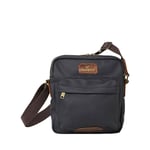 Matte Black Yala Coated Cotton Cross Body Bag