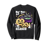 Halloween Pumpkin Witch Cauldron Spooky Season Costume Party Sweatshirt