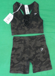 GYMSHARK Adapt Camo Seamless Sports Bra & Shorts - Size XS - NEW BNWT