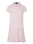 Ralph Lauren Kids Stretch Mesh Polo Dress Rosa