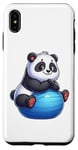 Coque pour iPhone XS Max Panda on Balle d'exercice Gym Fitness Entraînement