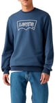 Levi's Men's Standard Graphic Crew Sweatshirt, Rope Batwing Vw Sargasso Sea, S