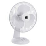 3 Speed Electric 12" Oscillating Desk Fan 12 Inch Silent Portable Home Office