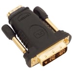 HDMI Socket to DVI-D Plug Adaptor Gold Plated for Dell Monitor Ultrasharp 1909w