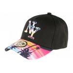 Casquette NY Bleue Rose Visiere Baseball Fashion Tropic Night-Taille unique