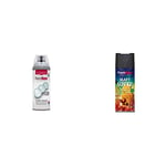 Plasti-Kote 24002 400ml Premium Spray Paint Matt Clear Acrylic & 3101 400ml Super Spray Paint - Matt Black