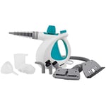 Beldray BEL0701TQN 10-in-1 Handheld Steam Cleaner - Clean, Sanitise & Refresh Surfaces, Tiles, Mirrors & Windows, Chemical Free Cleaning, Includes Nozzles, Brushes, Upholstery Head & Squeegee, 1000W