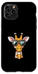 Coque pour iPhone 11 Pro Girafe de ski avec bière | Funny Party Comic