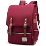 Sac à dos ordinateur PC Portable 15.6 pouces vin rouge