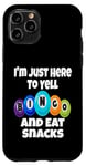 Coque pour iPhone 11 Pro I'm Just Here To Yell Bingo And Eat Snacks Soirée de jeu amusante