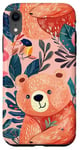 Coque pour iPhone XR Rose moderne Tropical Mama Bear Mama Bear Mignon Fleur Design pour