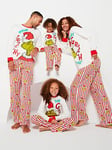 V by Very Women's The Grinch Family Christmas Pyjama - Off White, Off White, Size 8-10, Women