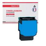 TONER 80C2SC0 80C2SC0 Cyan x 1 Compatible pour LEXMARK-NOPAN-INK Lexmark CX310dn CX310 CX510 CX510de CX510de CX510dte CX410 CX410de CX410dte CX410e