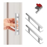 Lntyq - Lot de 2 poignées de meuble autocollantes en aluminium sans perçage pour tiroir, placard, porte coulissante, armoires de cuisine, 150 mm,