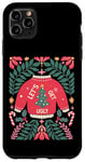 Coque pour iPhone 11 Pro Max Pull de Noël bohème festif en forme de canne à sucre d'orge floral