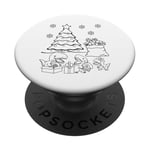 Merry Christmas Tree Dinosaures Noël DIY Kids Coloriage PopSockets PopGrip Adhésif