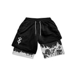 Anime Gym Shorts Män Kvinnor Berserk Manga 3d Print 2 I 1 Prestanda Shorts Träning Sommar Snabbtorkande Kompressionshorts Byxor 14 M