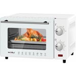 Woltu - Mini Four Électrique 10L, Petit Four avec 4 Modes de Cuisson, 100-230℃, Minuterie 0-60 min, 650W, Blanc