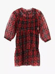 Angel & Rocket Baby Cara Tartan Spot Dress, Red