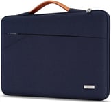 TECOOL 14 Inch Laptop Sleeve Case with Handle, Computer Bag for Lenovo Thinkpad Ideapad HP Dell Acer Notebook Chromebook, MacBook Air 15 M2 M3 Shockproof Waterproof Protective Laptop Case, Dark Blue