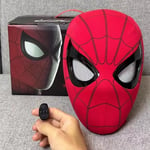 Mascara Spiderman Huvudbonad Cosplay Rörliga Ögon Elektronisk Mask Spider Man 1:1 Fjärrkontroll Elastisk