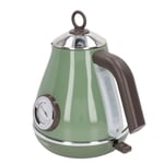 (Dark Green)Electric Water Kettle Temperature Display Retro Paint Electric SG