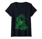 Womens Harry Potter Slytherin Snake V-Neck T-Shirt