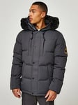 Zavetti Canada Oshawa 2.0 Parka Jacket - Dark Grey , Dark Grey, Size M, Men