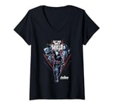 Marvel Infinity War Captain America Run T-Shirt avec Col en V