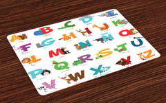 Alphabet Sets de Table Letters ABC pour animaux