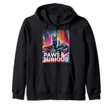 Paws & Furious Cat Lover Design for Cat Moms and Dads Zip Hoodie