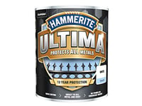 Hammerite Ultima Smooth Metal Paint - 750ml - White, (Pack of 1), HMMUMSWH750