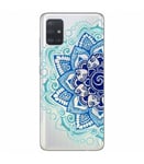 Coque Galaxy S20 PLUS Mandala Bleu Aztec Fleur transparente