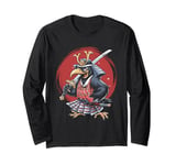 Japanese Samurai Raven Long Sleeve T-Shirt