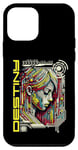 Coque pour iPhone 12 mini Cyber Anime AI Art Micro Puce Ordinateur Futuriste Cyber Girl