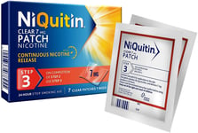 NiQuitin Clear Patch - Step 3 7 mg, 7 Patches New