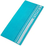 CelinaTex Stripes Serviette de Sauna 80 x 200 cm Turquoise Coton Serviette de Bain Serviette éponge Serviette de Douche Drap de Sol