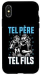 Coque pour iPhone X/XS Tel père tel fils accessoire plongée sous marine humour