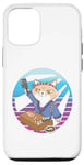 Coque pour iPhone 12/12 Pro Sushi chef bandeau chat tenue bleue comptoir en bois sushimi