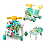 4in1 Baby Convertible Scooter Walker Toy with Piano Activity Table Light & Sound