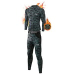 MEETYOO Ensemble de sous-Vêtements Thermiques Homme, Sport Base Layer Maillot Manches Longues Pantalon Quick Dry Sou Vetement pour L'entraînement Ski Running Randonnée