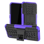 Boleyi Case for Nokia C1 Plus, [Heavy Duty] [Slim Hard Case] [Shockproof] Rugged Tough Dual Layer Armor Case With stand function -Purple