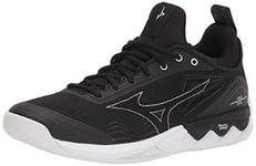 Mizuno Vague Lumineuse 33 Wave Luminous Chaussures de Volleyball pour Femme Pointure 39 (0600), Noir/Blanc, 36 EU