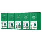 by Amazon Capsules de café Lungo compatibles avec Nespresso, en aluminium, torréfaction moyennement poussée, 100 Pièces, 5 lot de 20 - Certifié Rainforest Alliance