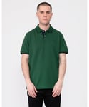 Gant Mens Tipped Short Sleeve Pique Polo - Forest Green - Size Medium