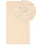 Tapis en fausse fourrure de lapin 80 x 150 cm beige GHARO