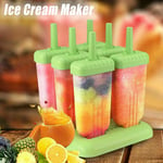6pcs Pack Ice Lolly Cream Maker Mold Diy Popsicle Mould Frozen Yogurt Icebox Uk