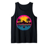 Vintage Vinyl Record Vaporwave Turntable Retro Music Tank Top