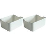 CURVER Medium Style Box, Cream, 18 Litre (Pack of 2)