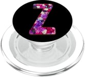 Lettre Z Floral Alphabet Nature Bloom PopSockets PopGrip pour MagSafe